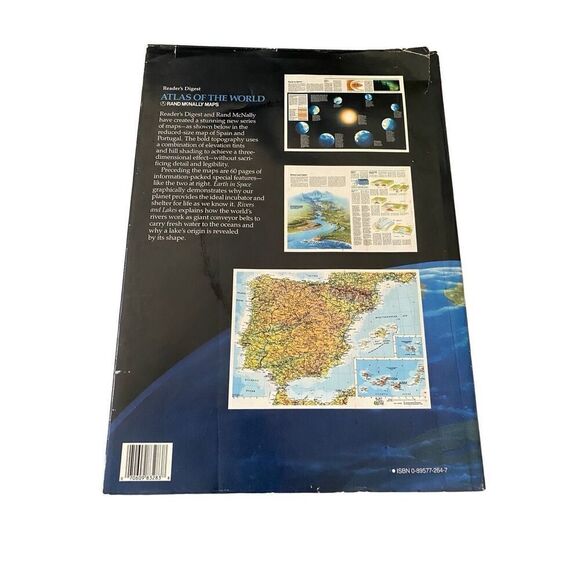 Atlas Of The World Rand McNally Maps 1987 Hardcover Book - Picture 2 of 13